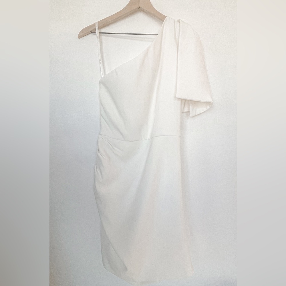 Shoshanna Midnight Paionia One Shoulder White Dress 00/045 - Picture 7 of 14